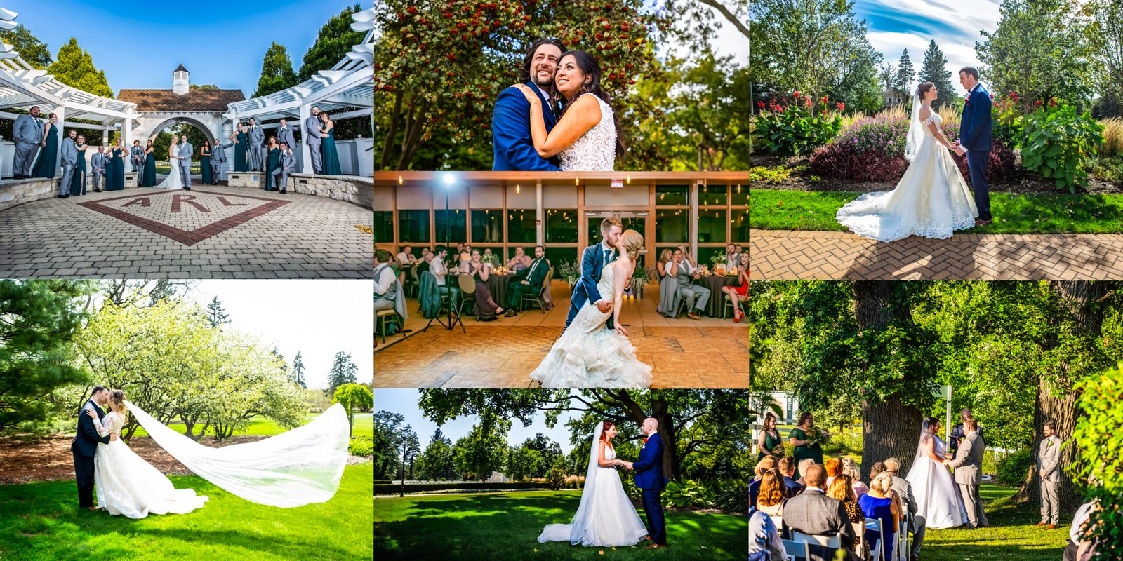 a collage of a wedding