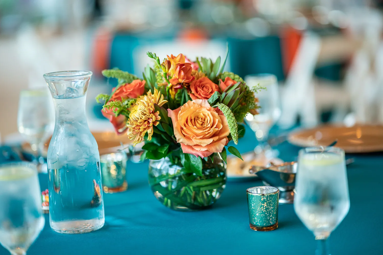 A vase of flowers on a table