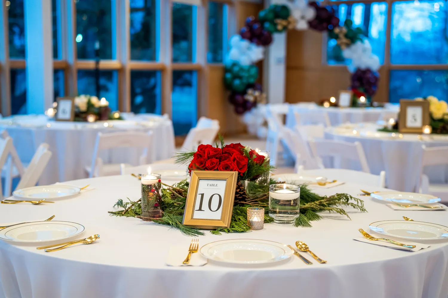 A table set for a dinner party