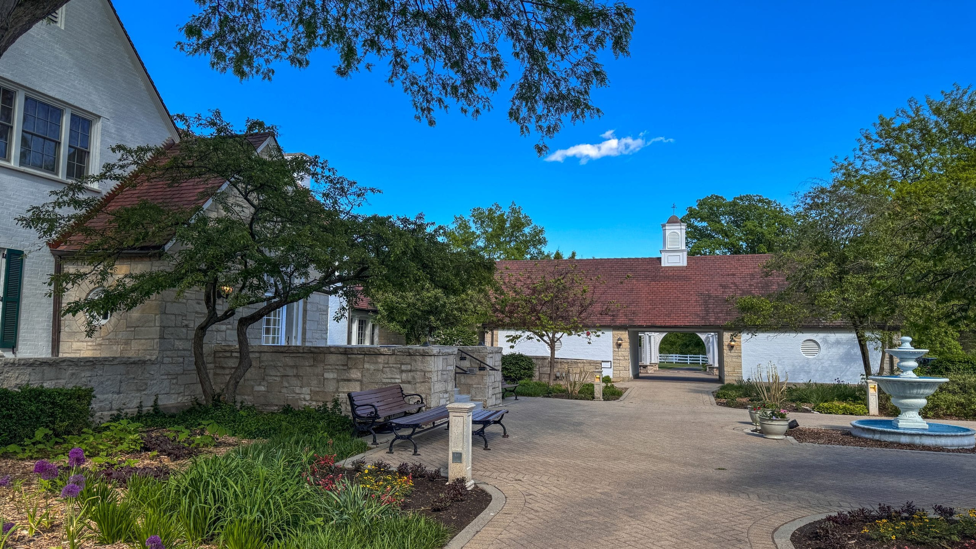 Danada house exterior and landscaped grounds in wheaton, illinois