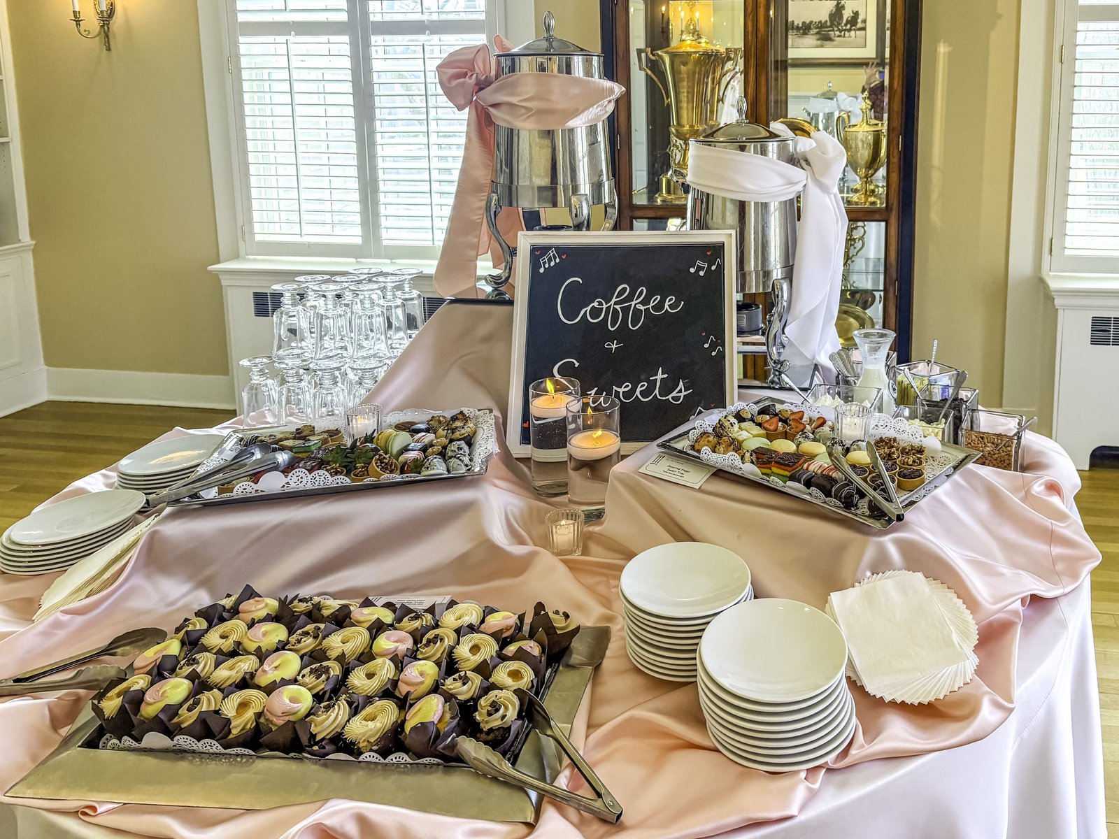 Vinyl record seating chart at danada house bridal shower