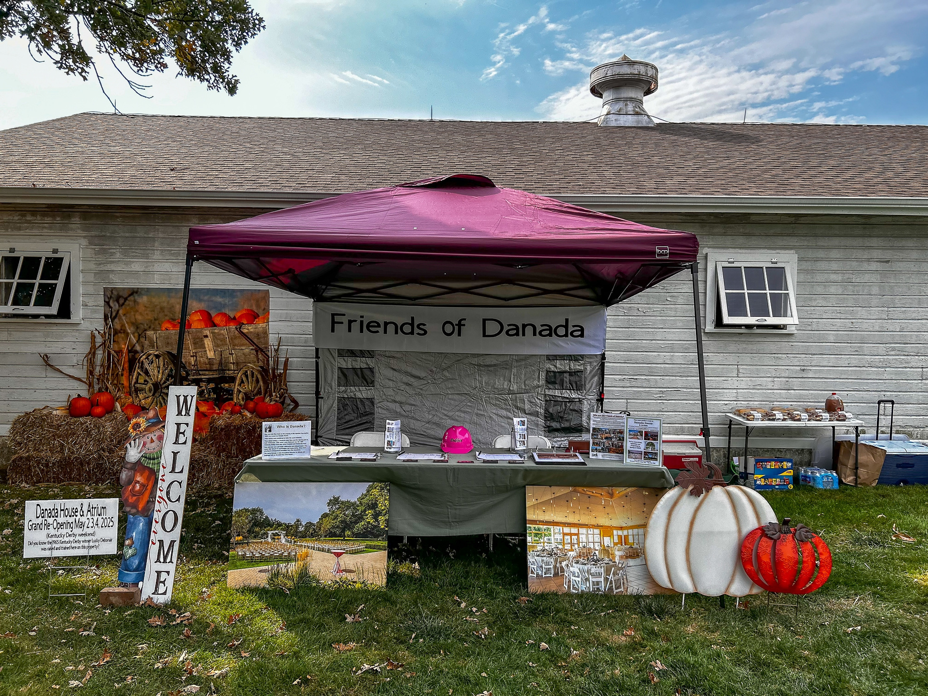 Friends of danada welcome and information booth during a previous fall festival